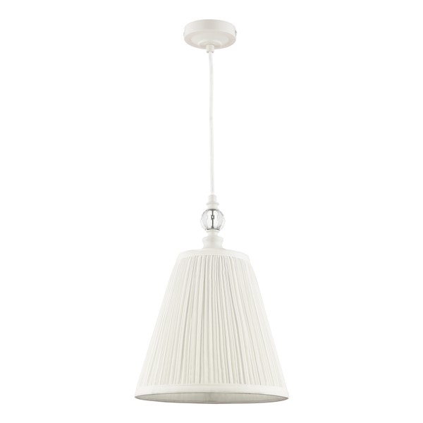 (image for) Laura Ashley Ellis Pendant Satin Cream and Crystal With Shade